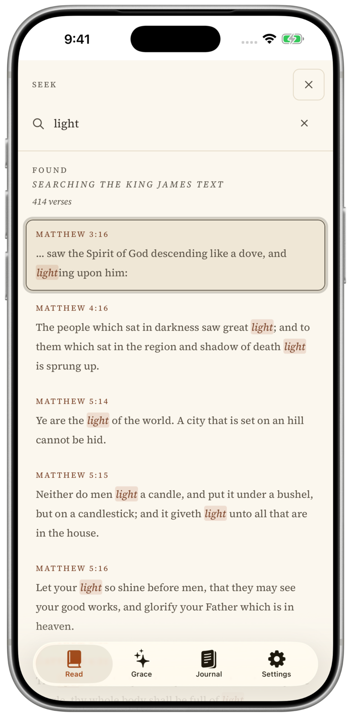 search — a direct path to verses and original-language words